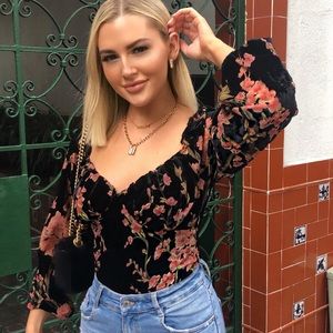 COPY - Long sleeve floral bodysuit